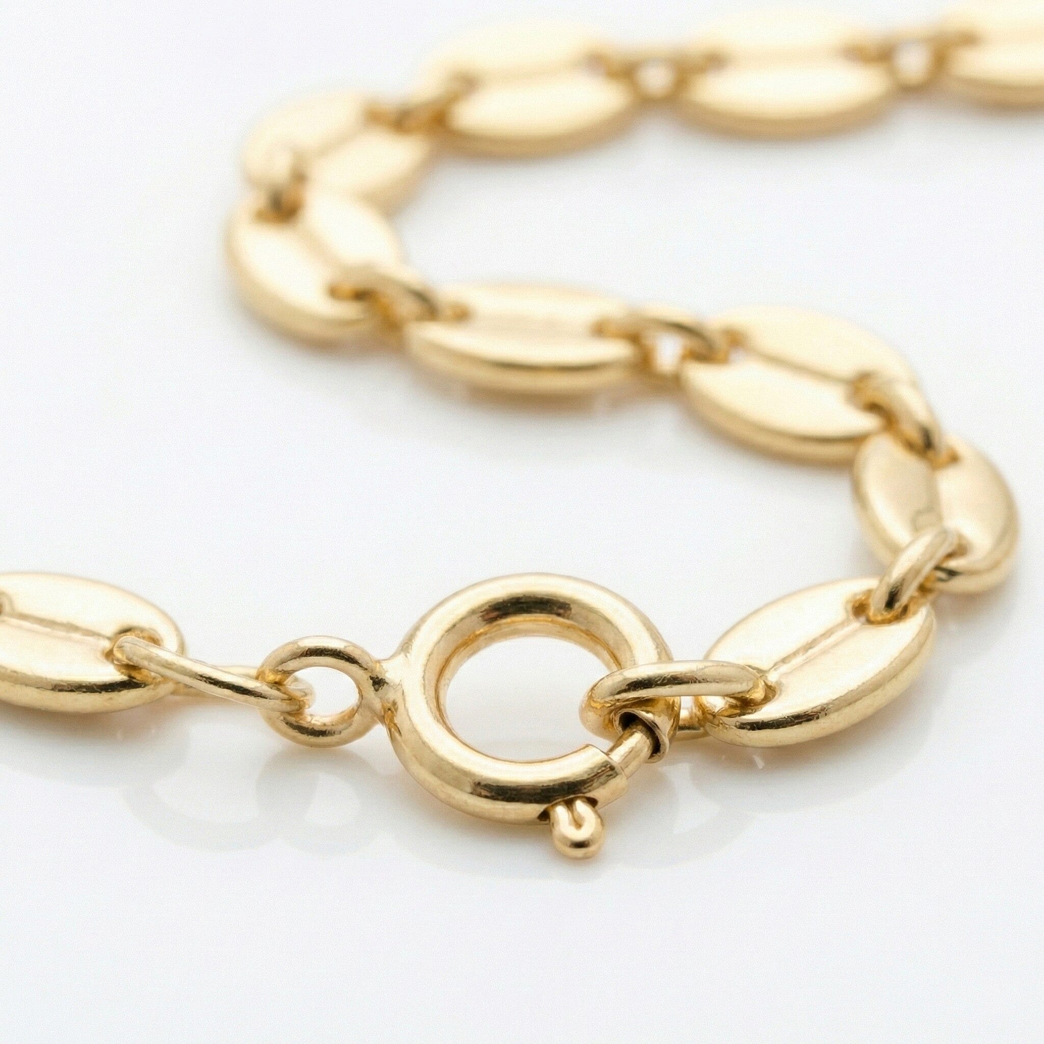 9K Yellow Gold Sparkle Forzatina Necklace (Size - 16) with Spring Ring Clasp