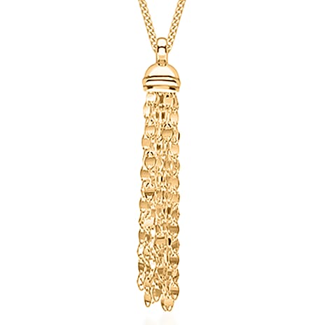 Sterling Silver Tassle Pendant in Gold Overlay