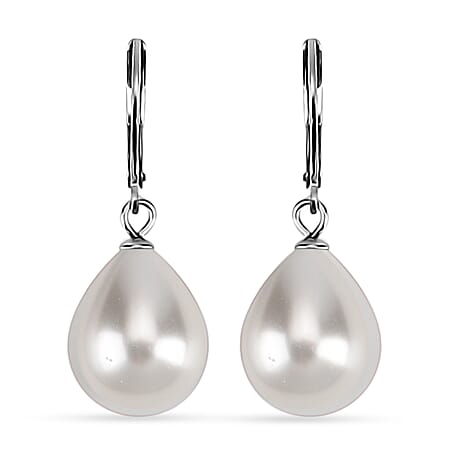 One Time Mega CloseOut- White Shell Pearl Drop Earring One Time Mega CloseOut- White Shell Pearl Drop Earring