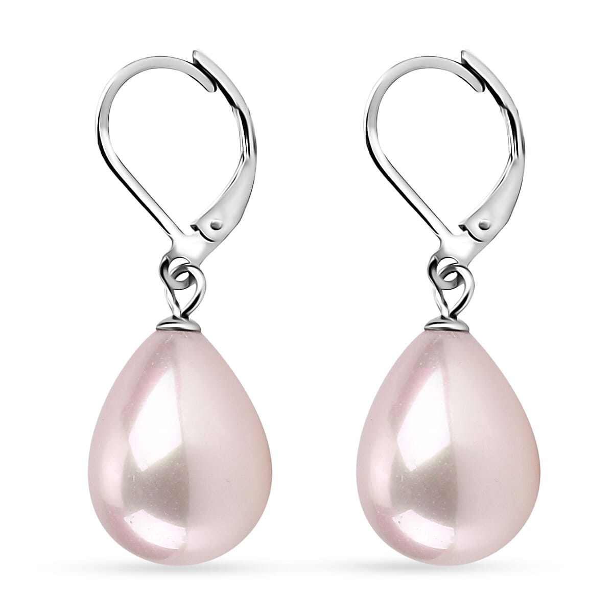 One Time Mega CloseOut- Pink Shell Pearl Drop Earring