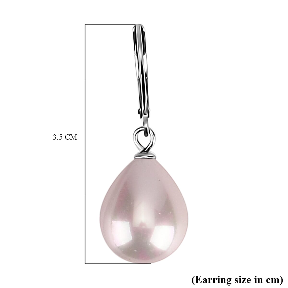 One Time Mega CloseOut- Pink Shell Pearl Drop Earring
