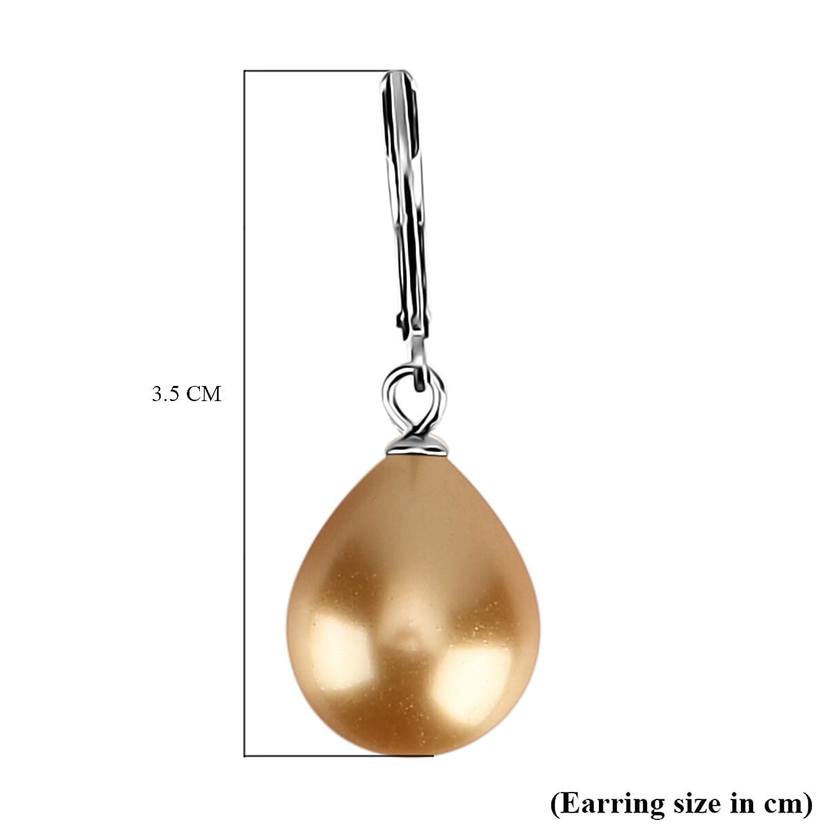 One Time Mega CloseOut- Golden Shell Pearl Drop Earring