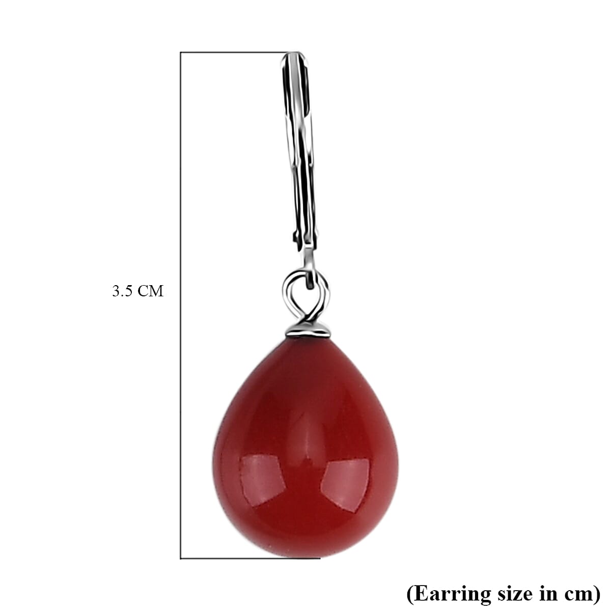 Red Shell Pearl Beads Earring Pure White Stainless Steel  22.000  Ct.