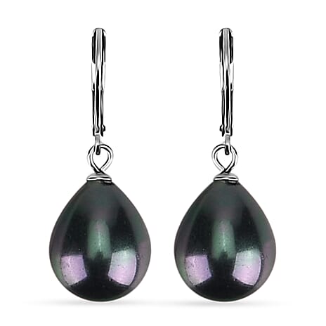 Tahitian Color Shell Pearl Beads Earring Pure White Stainless Steel  22.000  Ct.