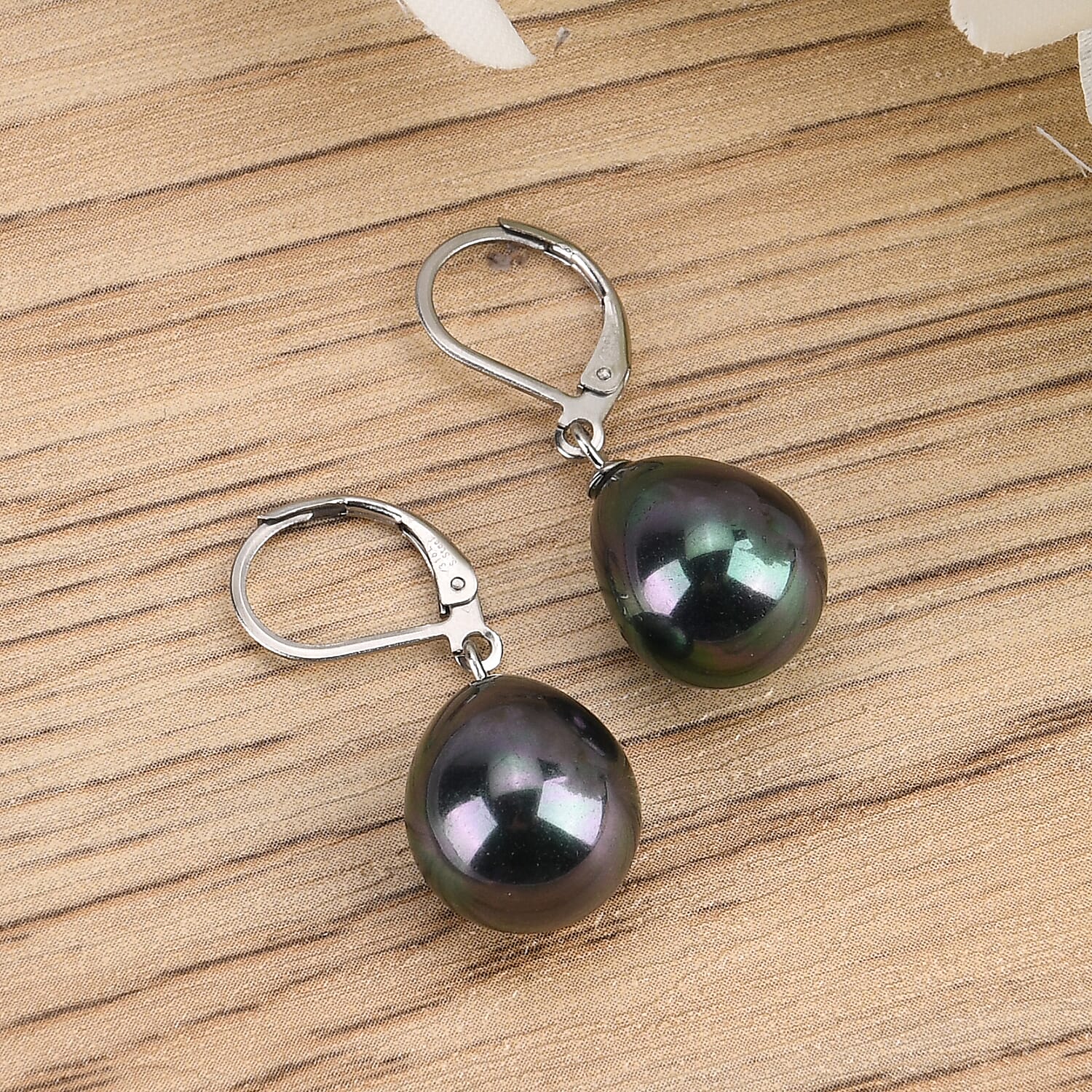 One Time Mega CloseOut- Tahitian Shell Pearl  Drop Earring