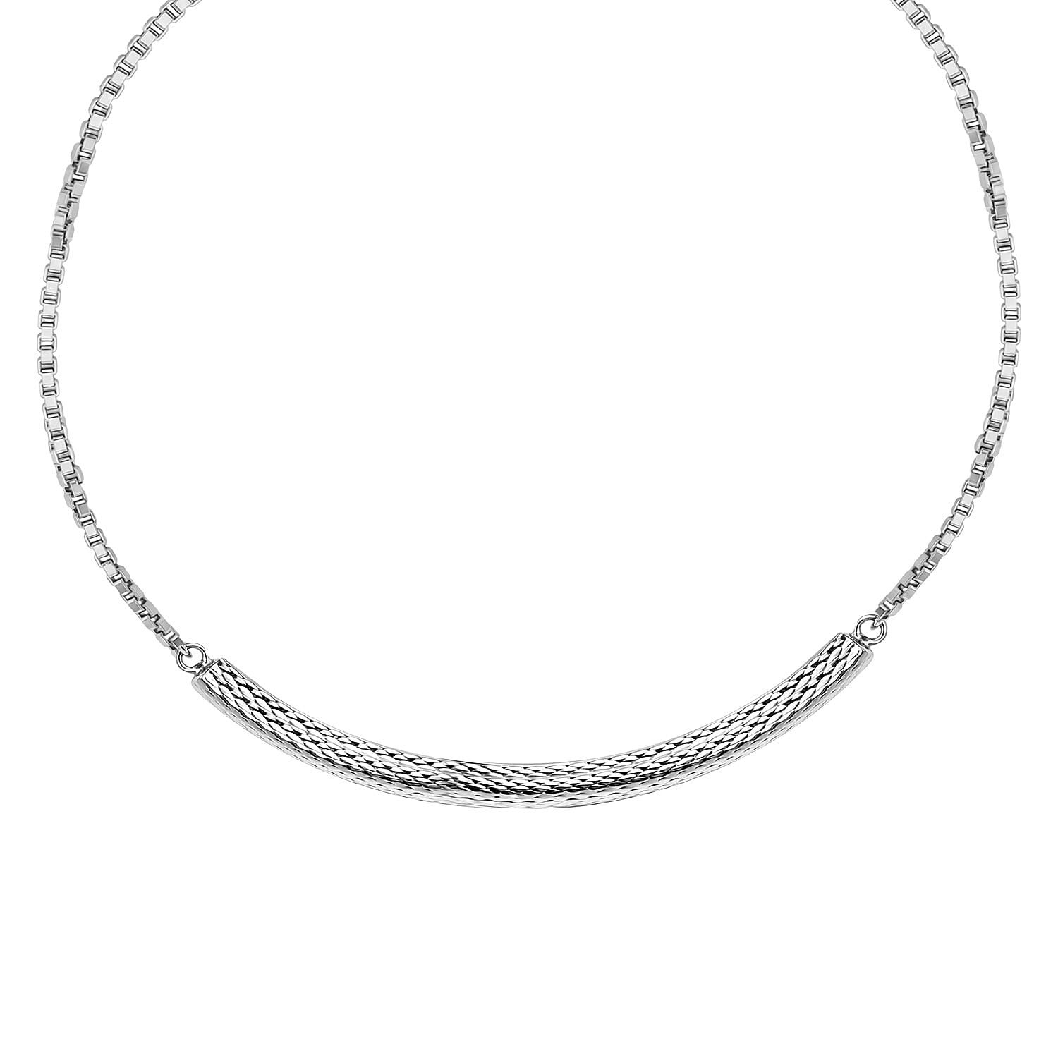 Rhodium Overlay Sterling Silver Adjustable Bracelet.Silver WT 2.85 Gms