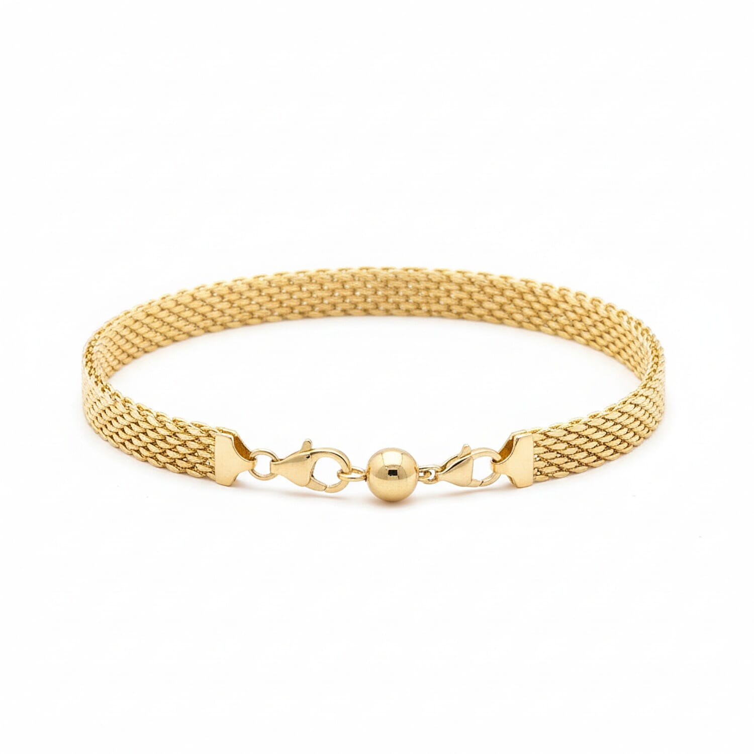 Hatton Garden Italian Made - 9K Yellow Gold Bismark Bracelet (Size 7.50) with Lobster Clasp Gold Wt. 5.45 Gms.