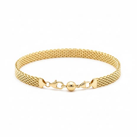 Hatton Garden Italian Made - 9K Yellow Gold Bismark Bracelet (Size 7.50) with Lobster Clasp Gold Wt. 5.45 Gms.