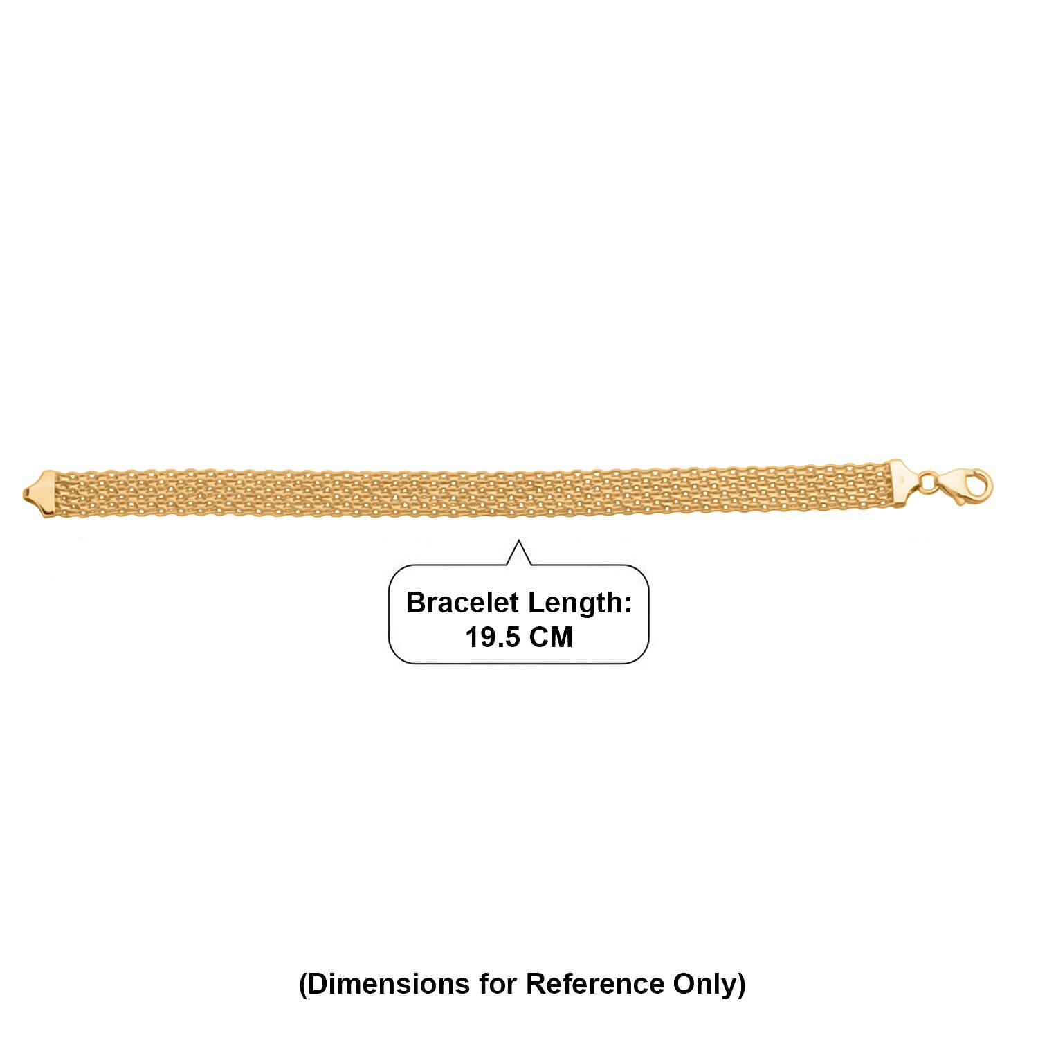 Italian Made - 9K Yellow Gold Bismark Bracelet (Size 7.50) with Lobster Clasp, Gold Wt. 5.50 Gms.