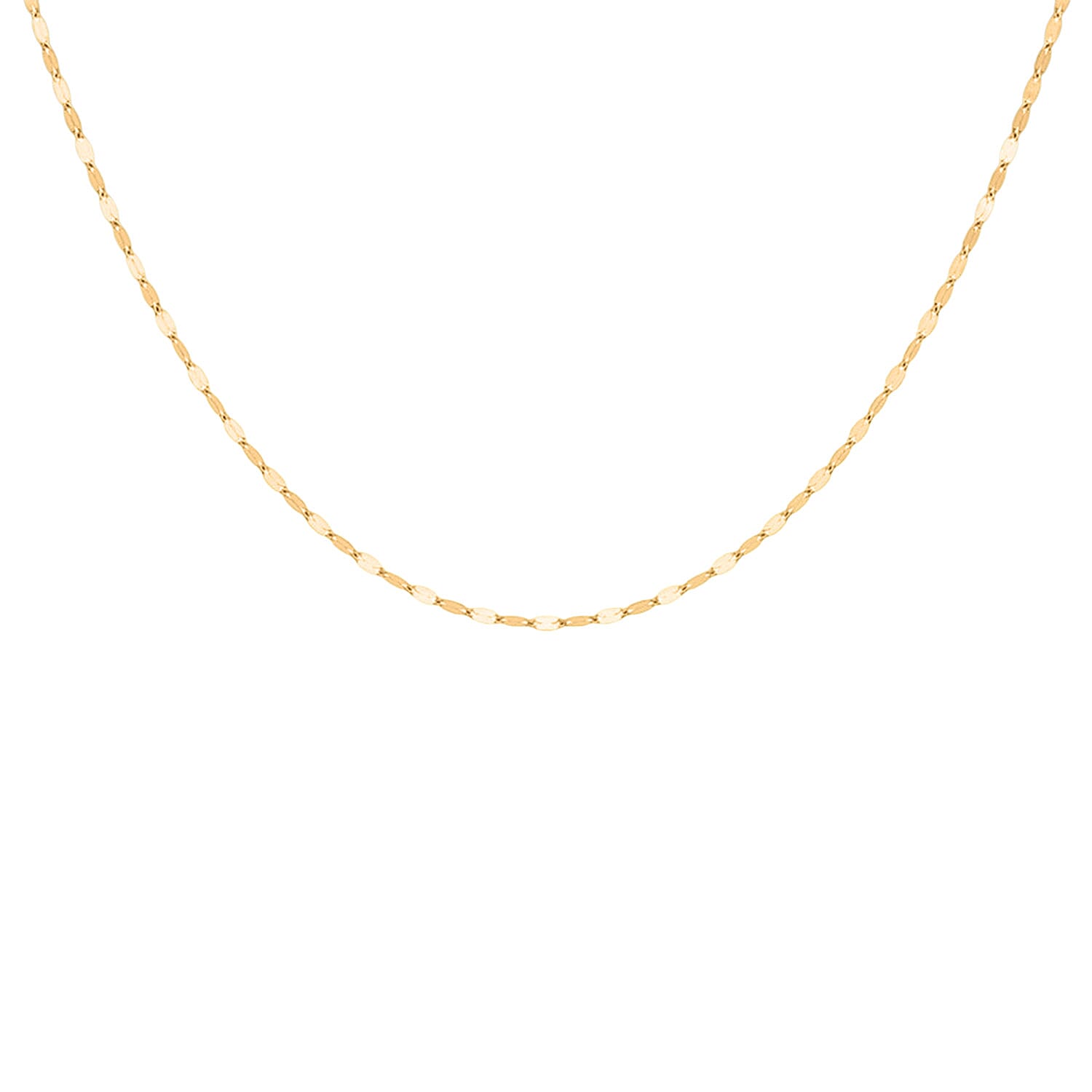 Black Friday Deal Only-9K Yellow Gold Sparkle Forzatina Necklace (Size - 18) with Spring Ring Clasp