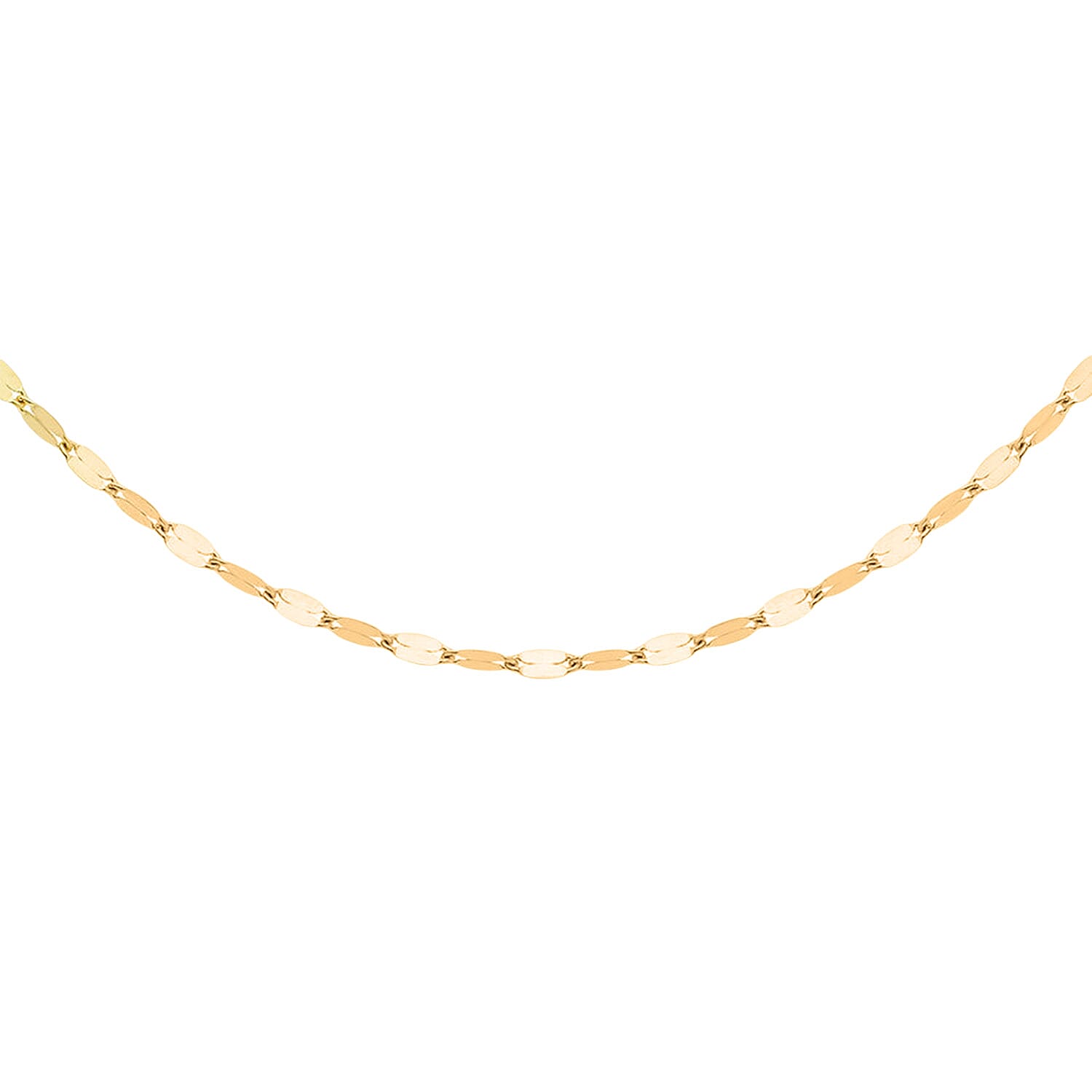 Black Friday Deal Only-9K Yellow Gold Sparkle Forzatina Necklace (Size - 18) with Spring Ring Clasp