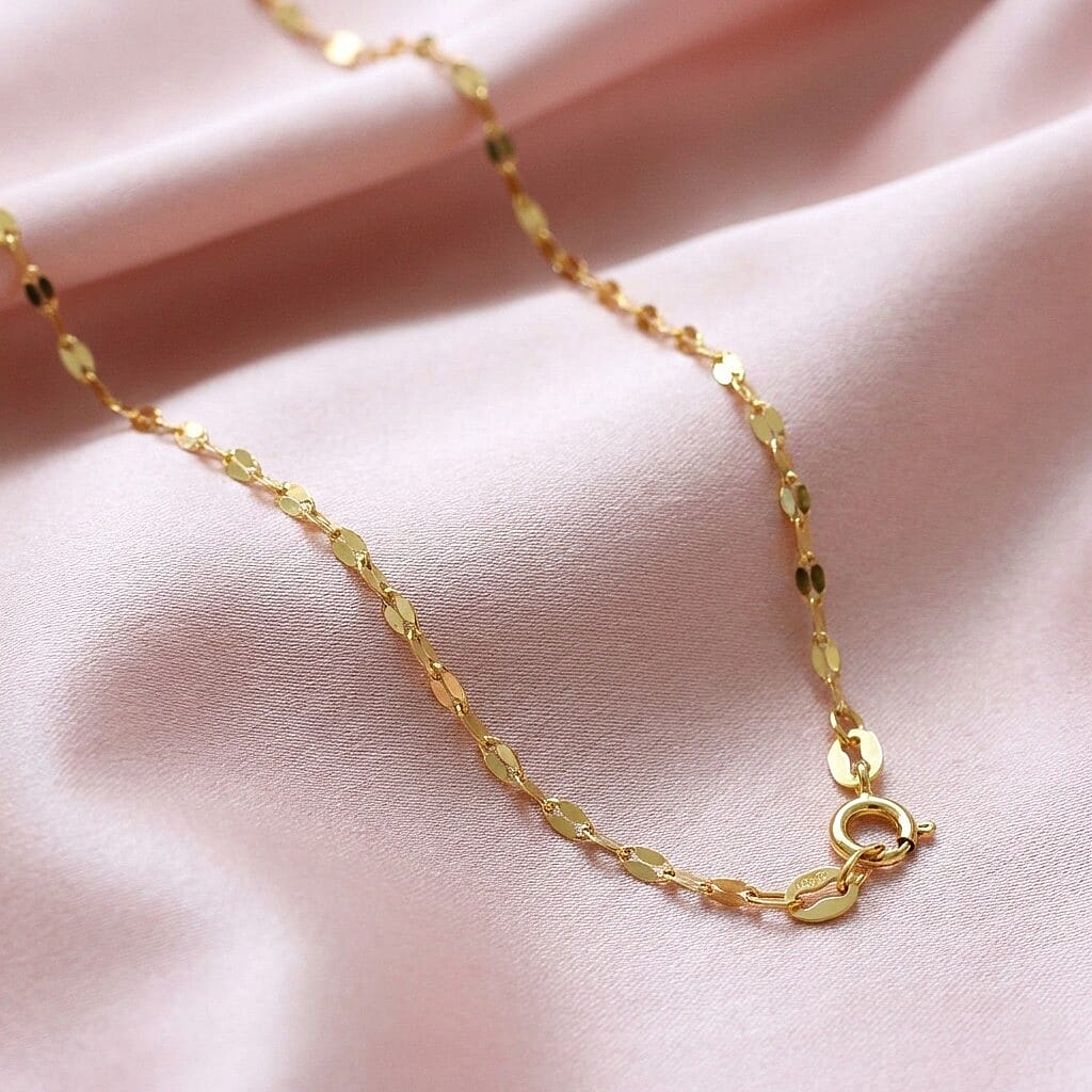 One Time Deal Only - 9K Yellow Gold Sparkle Necklace (Size - 20)