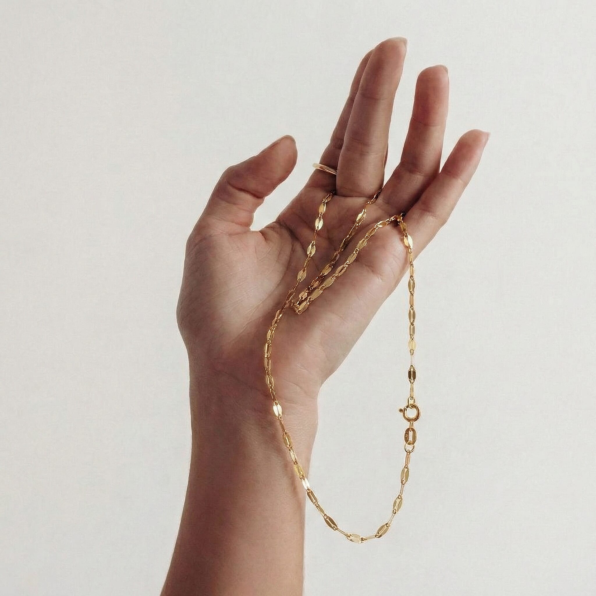 One Time Deal Only - 9K Yellow Gold Sparkle Necklace (Size - 20)