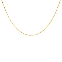 9K Yellow Gold Sparkle Forzatina Necklace (Size - 20) with Spring Ring Clasp