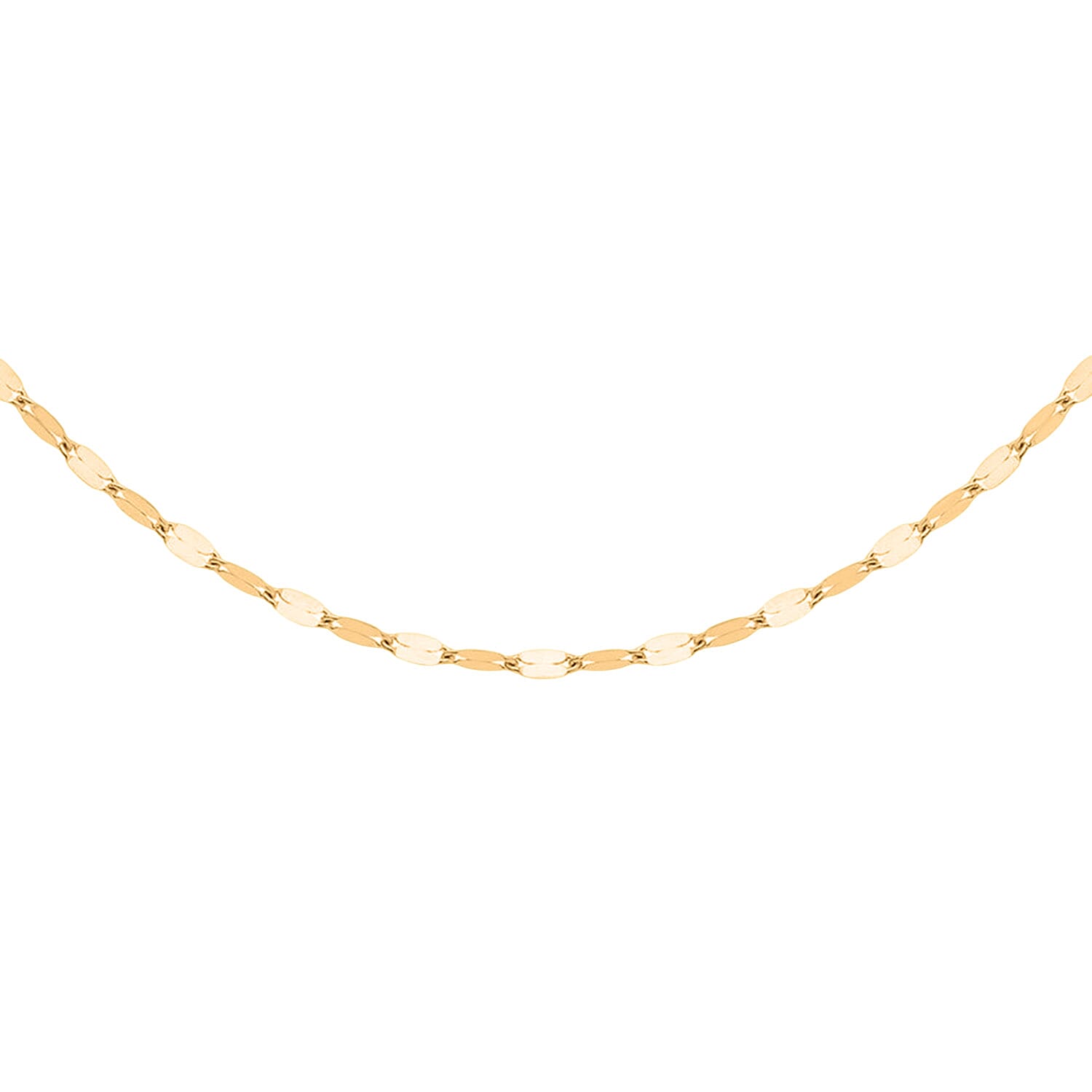 Black Friday Deal Only-9K Yellow Gold Sparkle Forzatina Necklace (Size - 20) with Spring Ring Clasp