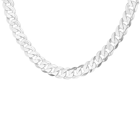 Italian CloseOut Deal - Sterling Silver Curb Necklace (Size - 20), Silver Wt. 70.60 Gms.