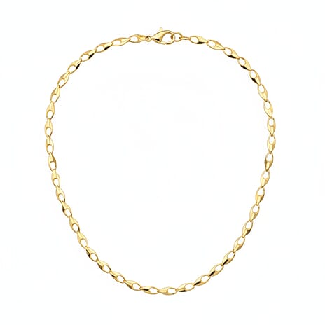 9K Yellow Gold Oval Link Necklace (Size 18) with Lobster Clasp, Gold Wt. 5.00 Gms.