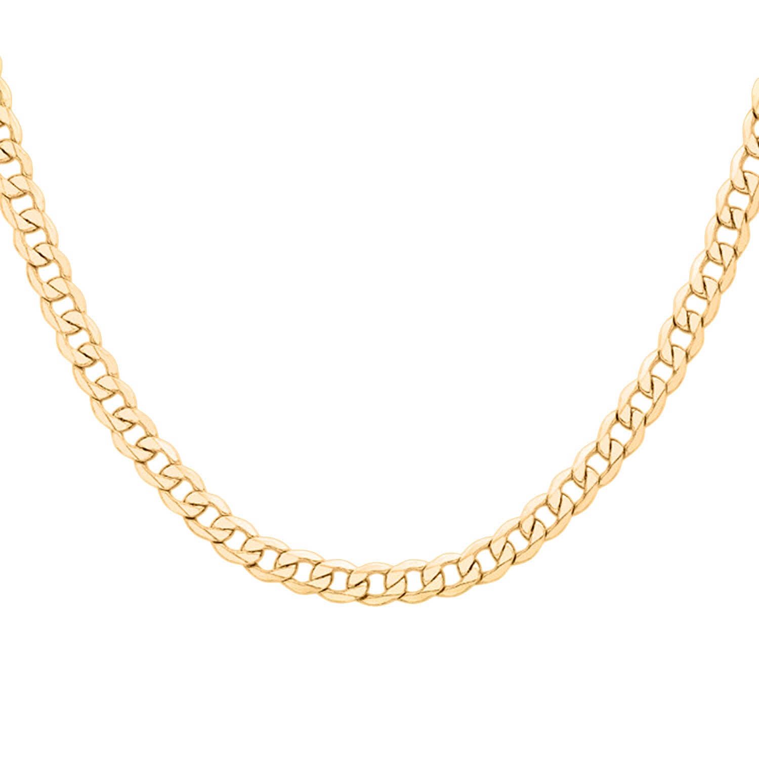 HATTON GARDEN MEGA CLOSEOUT DEAL - 9K Yellow Gold Curb Necklace (Size 24) with Lobster Clasp, Gold Wt. 19.33 Gms.