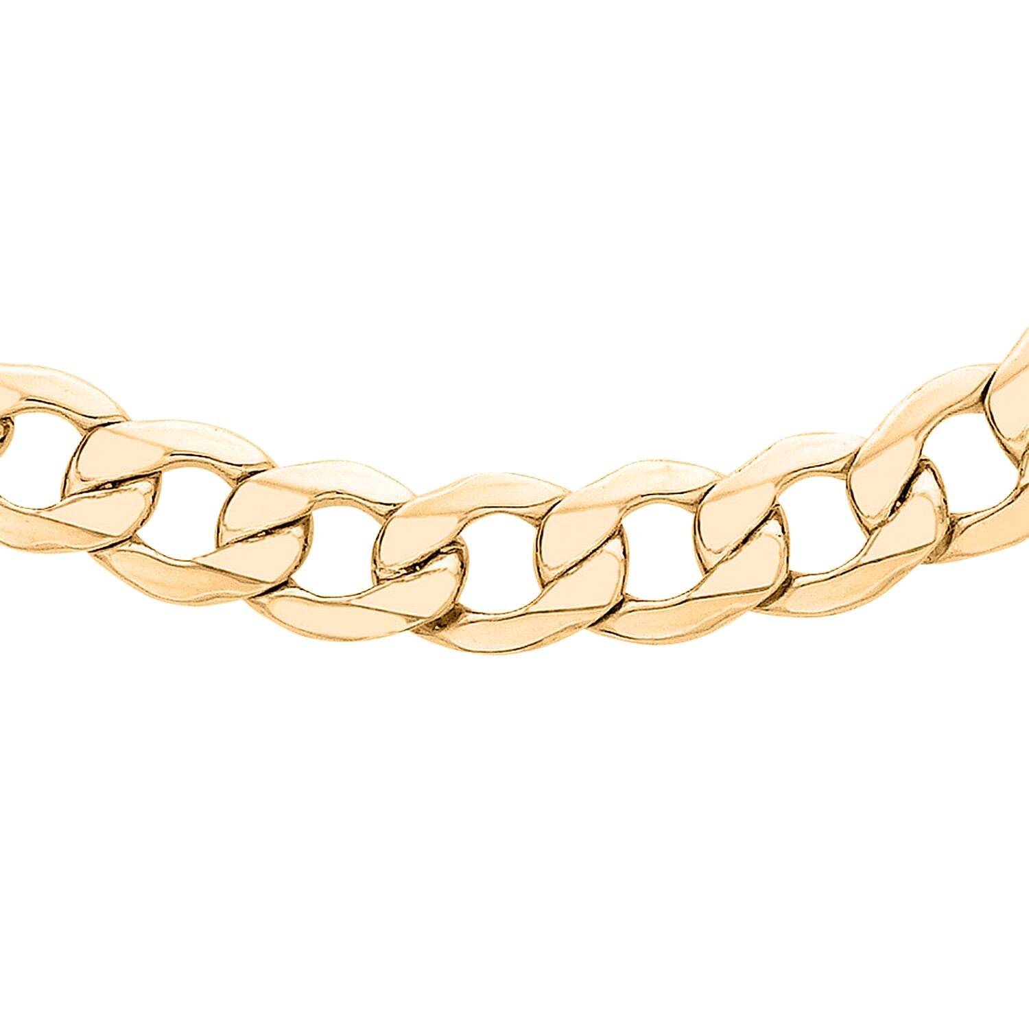 HATTON GARDEN MEGA CLOSEOUT DEAL - 9K Yellow Gold Curb Necklace (Size 24) with Lobster Clasp, Gold Wt. 19.33 Gms.