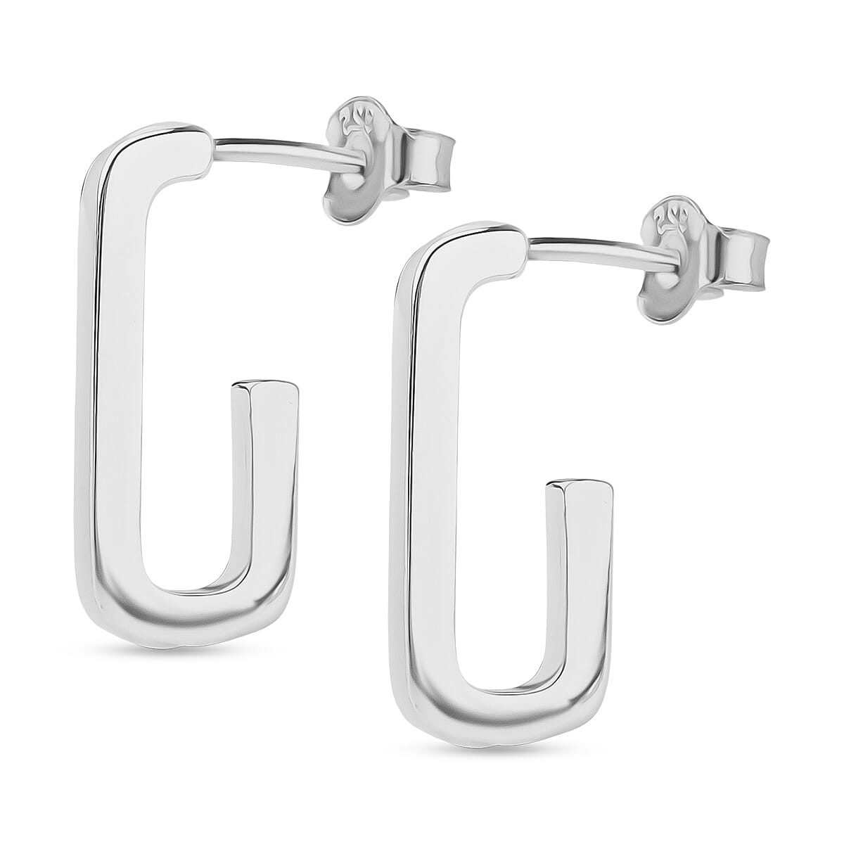 Designer Inspired - Sterling Silver J Hoop Earring