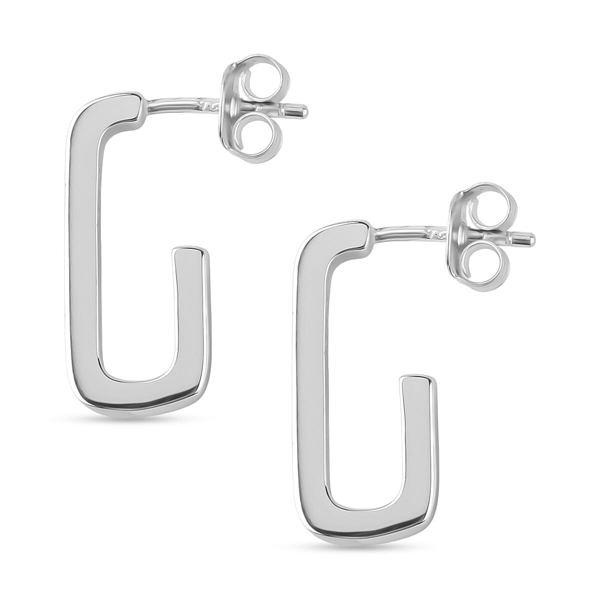 Designer Inspired - Sterling Silver J Hoop Earring