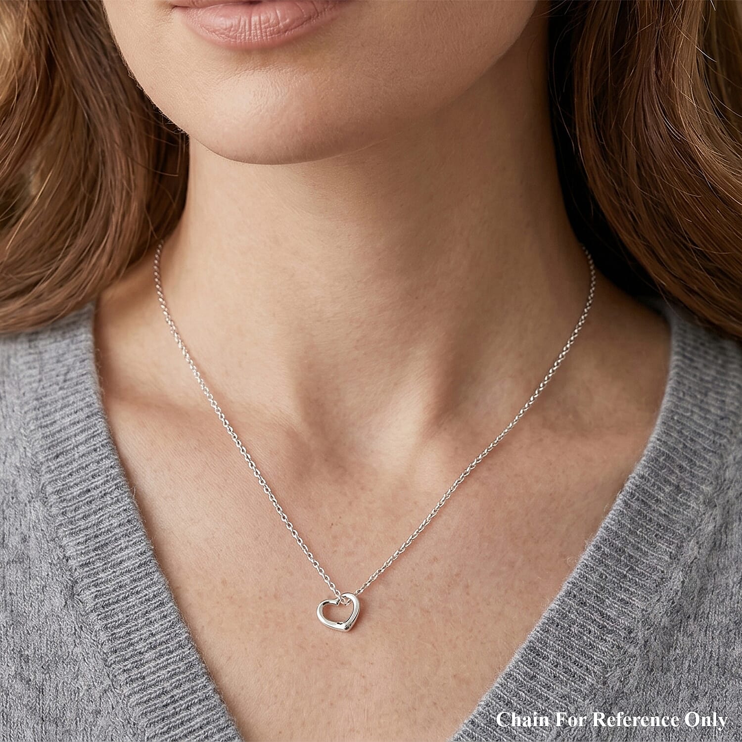 Sterling Silver Open Heart Pendant