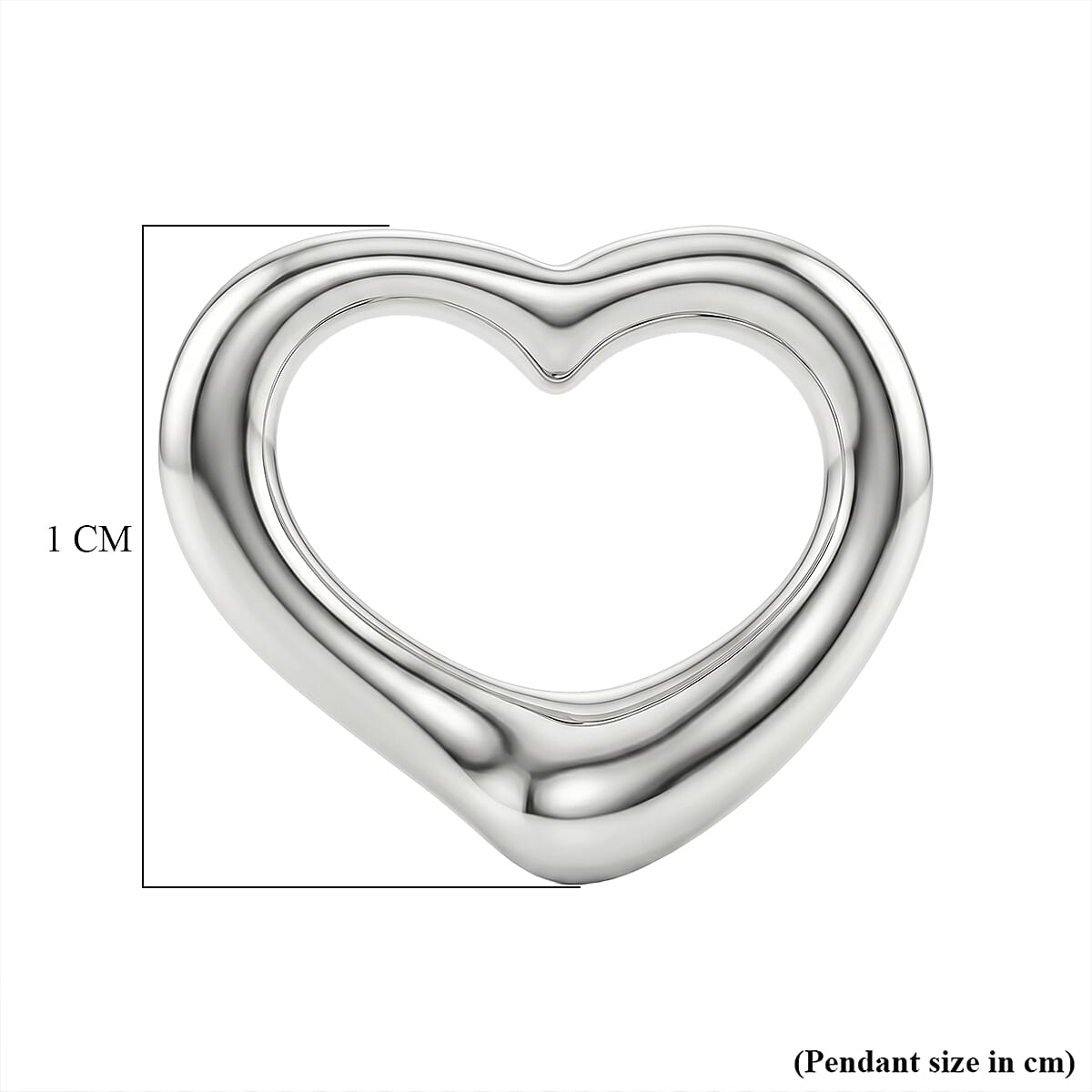 Sterling Silver Open Heart Pendant