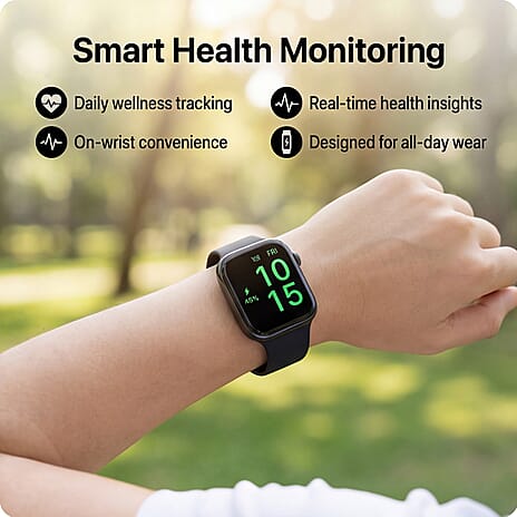 HW X PRO Smartwatch 2.01 inch TFT Display, IP67 Waterproof, Wireless Charging, Health Monitor, Bluetooth 5.2 for Men - Women