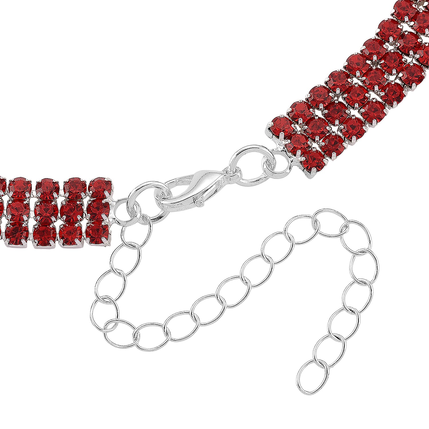 Red Crystal Necklace (Size - 16-3)