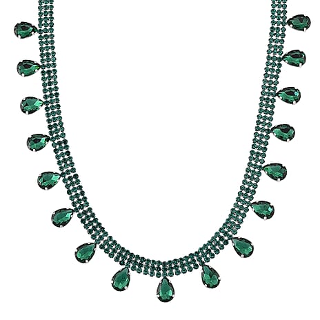 Green Crystal Necklace (Size - 16-3)