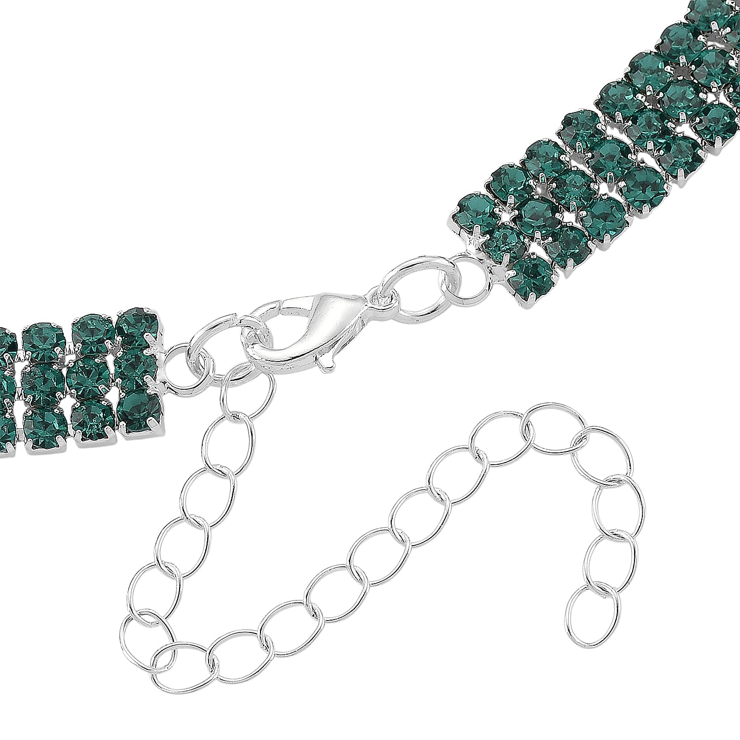 Green Crystal Necklace (Size - 16-3)