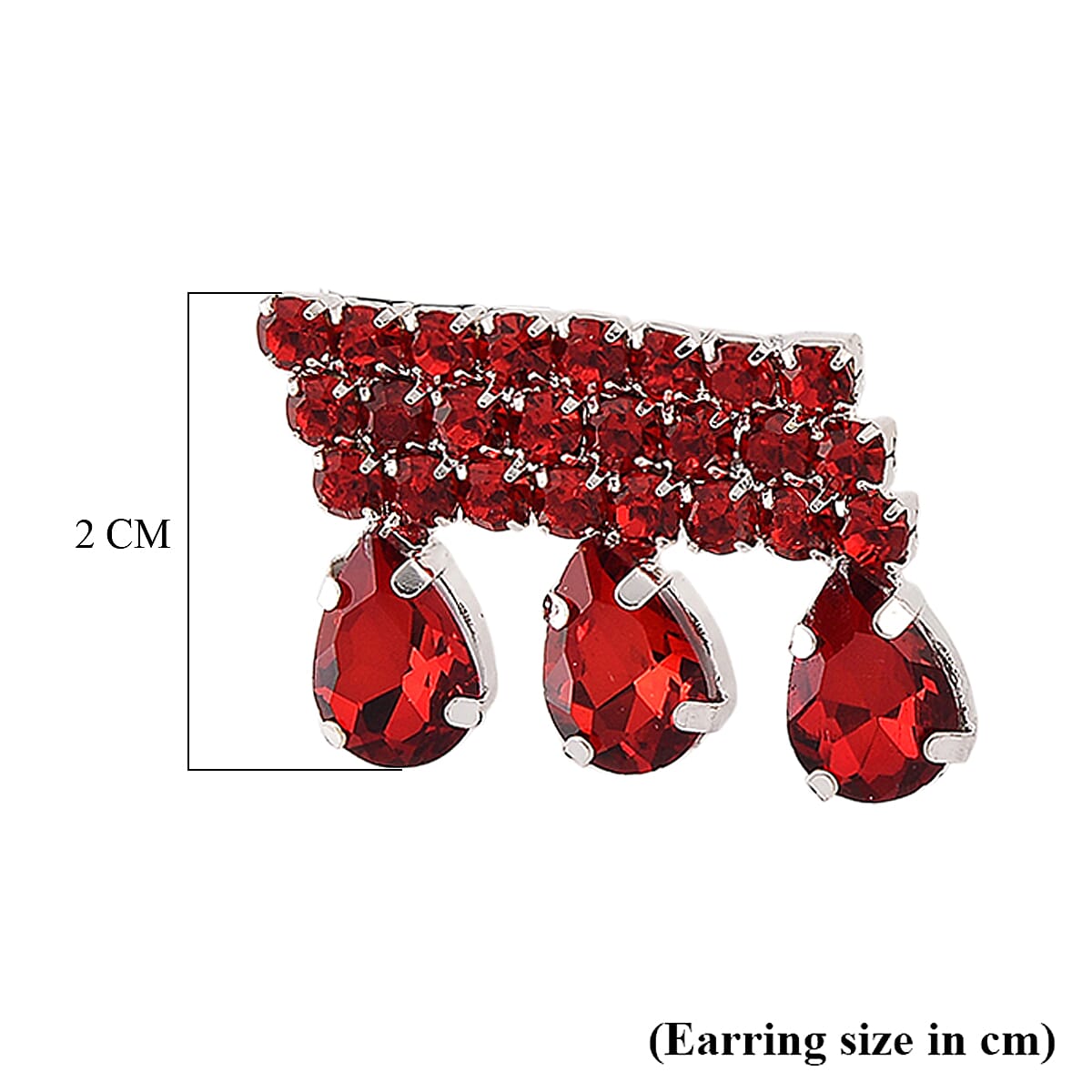 Australian Magic Red Crystal Earring with Push Back