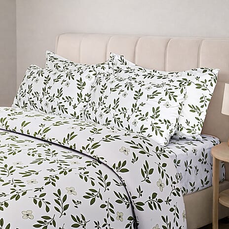 Hush Haven Printed Duvet Cover (Size 225x1 cm) - Green