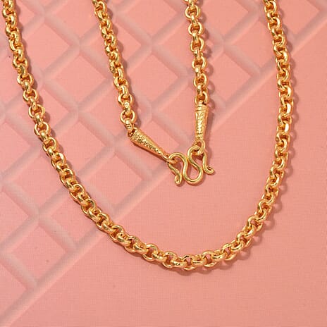 BIGGEST CLEARANCE DEAL - 23K Yellow Gold (95.8 % Purity) Belcher Necklace (Size-19 ) Gold Wt. 7.60 Gms