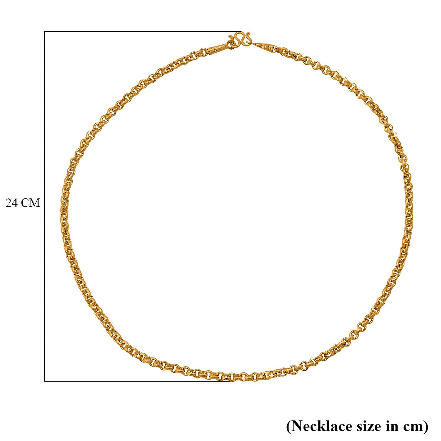 Black Friday Doorbuster Deal - 23K Yellow Gold (95.8 % Purity) Belcher Necklace (Size-19 ) Gold Wt. 7.60 Gms.