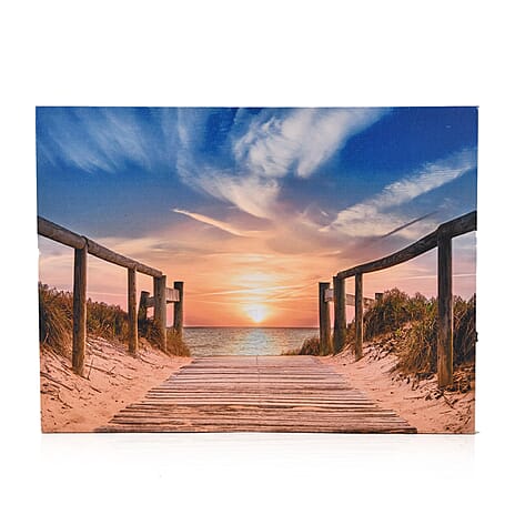 Bliss - Beyond Sunset Path to The Beatch Wall Art with built- in light (30x40cm)