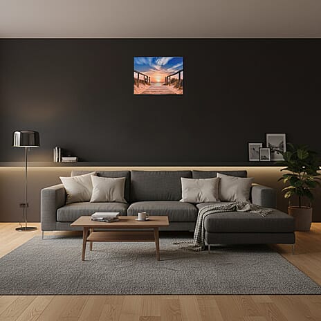 Bliss - Beyond Sunset Path to The Beatch Wall Art with built- in light (30x40cm)