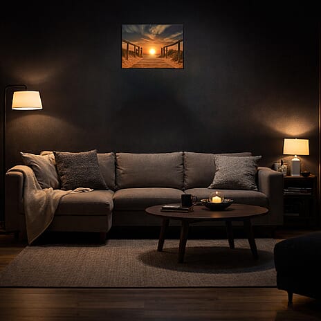 Bliss - Beyond Sunset Path to The Beach Wall Art with built- in light (30x40cm)
