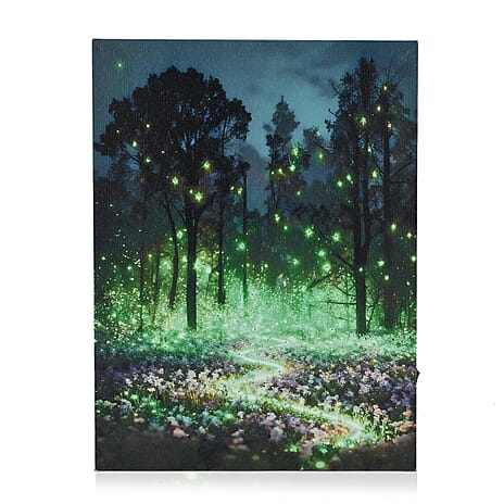 Bliss - Beyond Twinkling Nocturnal Woodland Wall Arts with built- in light (30x40cm)