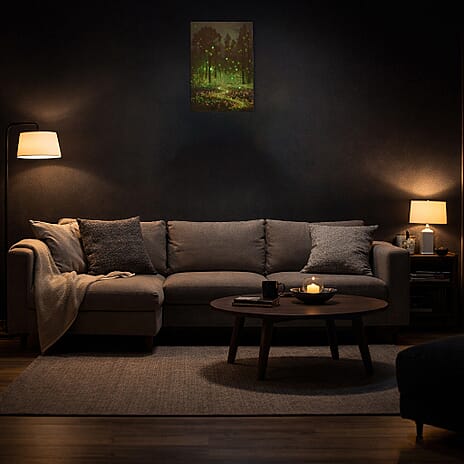 Bliss - Beyond Twinkling Nocturnal Woodland Wall Arts with built- in light (30x40cm)