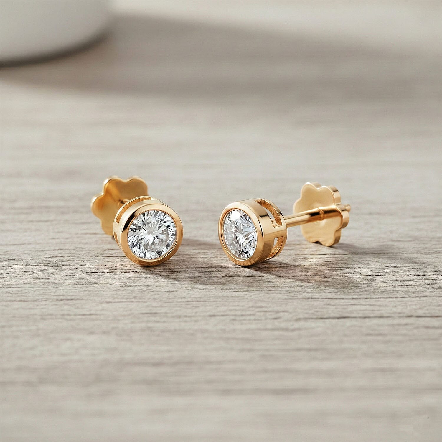 Luxuriant Lab Grown Diamond Earring in 18K Vermeil Yellow Gold Plated Sterling Silver 0.50 Ct.