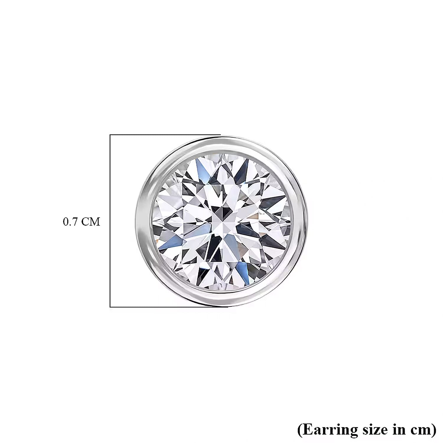 Luxuriant - Lab Grown Diamond (SI-GH) Earring with Ball Back in Rhodium Overlay Sterling Silver 1.00 Ct.