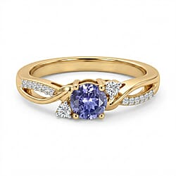 D'Joy Tanzanite, Moissanite Ring in Sterling Silver