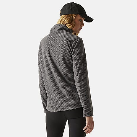 Regatta Womens Textured Full-Zip Fleece (Size 16) - Seed Grey