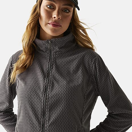 Regatta Womens Textured Full-Zip Fleece (Size 24) - Seed Grey