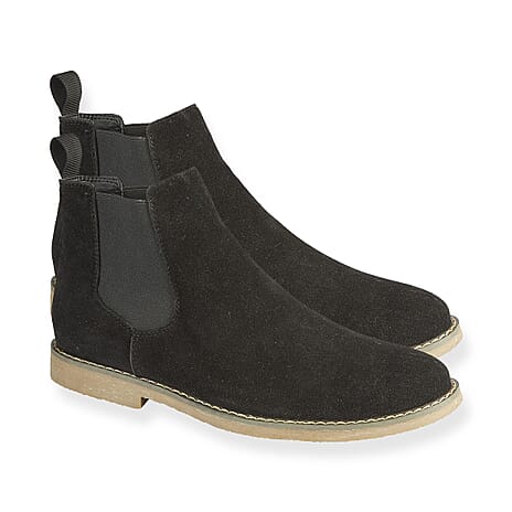 Charles Southwell Mens Suede Feel Chelsea Boots (Size 10) - Black