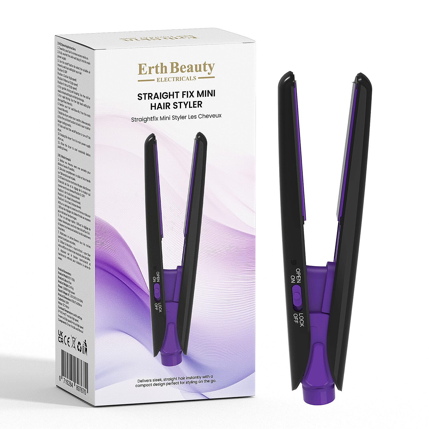 Straight Fix Mini Hair Styler - Black