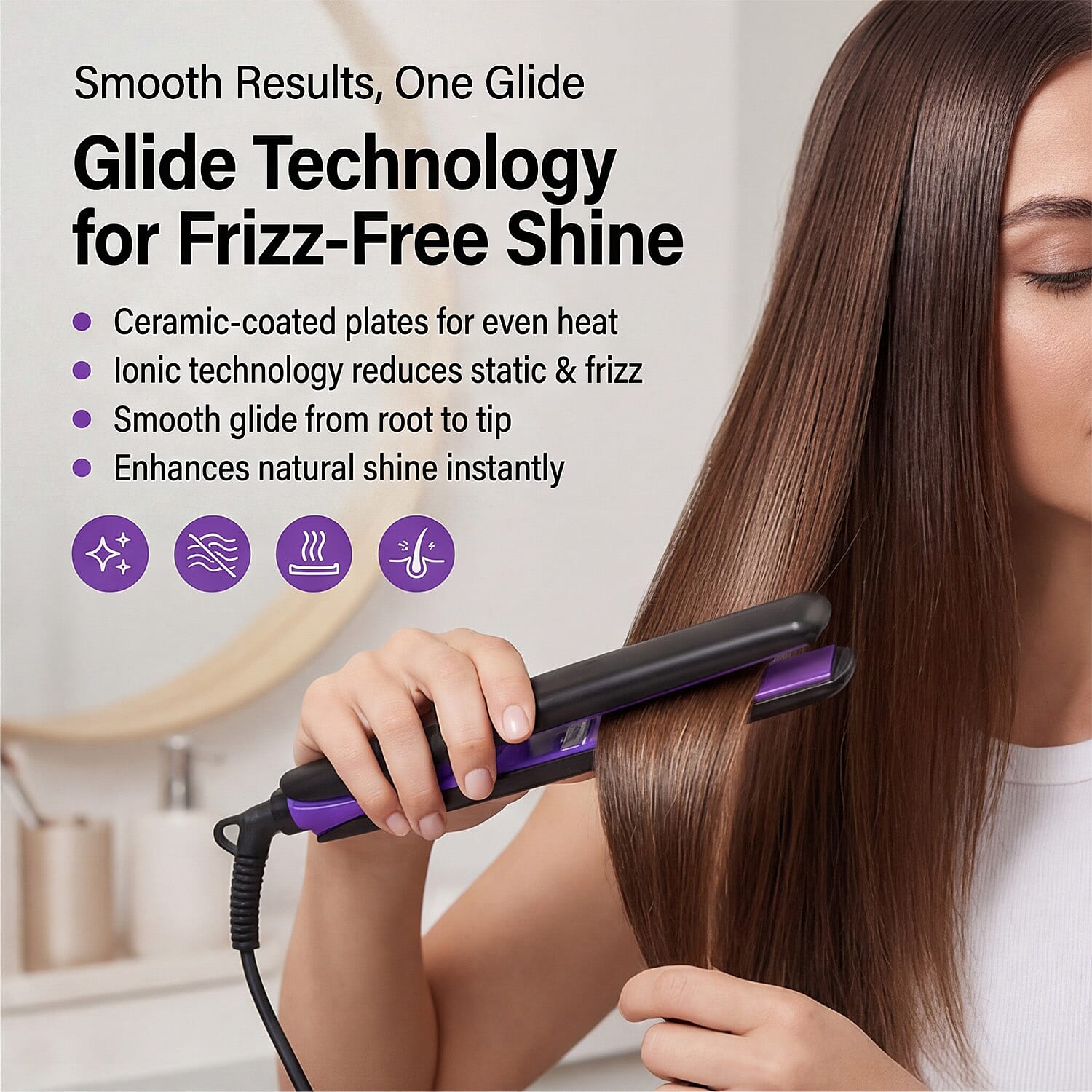 Straight Fix Mini Hair Styler - Black