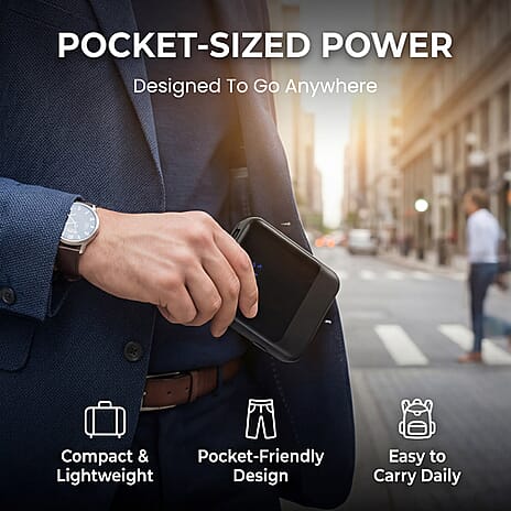 Portable Power Bank (10000mAh) - Black