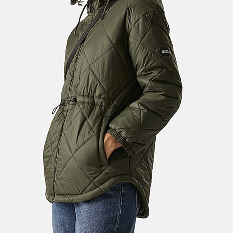Regatta Womens Lightweight Waterproof Quilted Jacket (Size 12) - Dark Khaki
